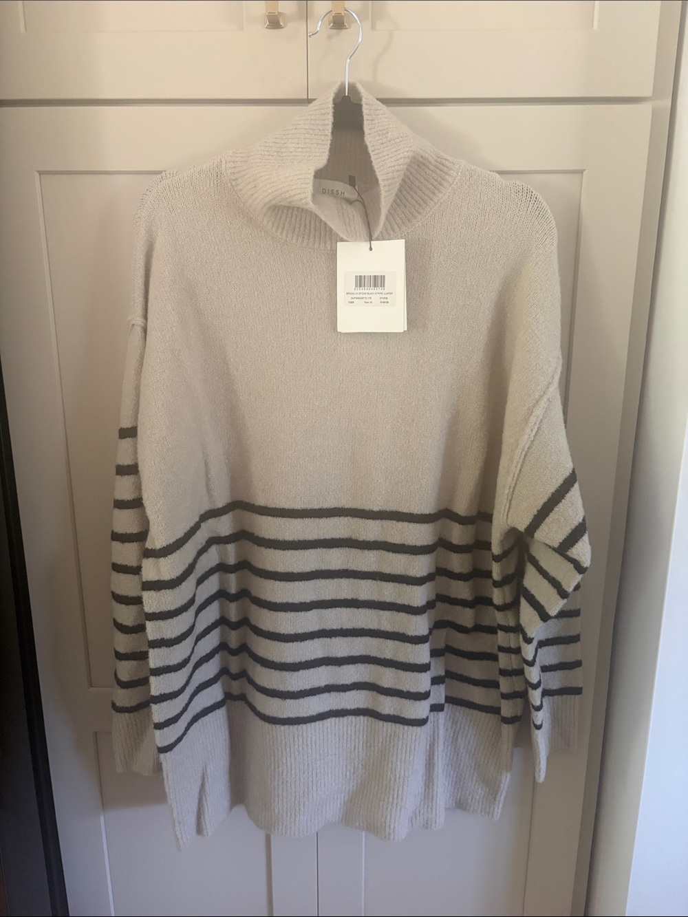 DISSH Cream Striped Sweater